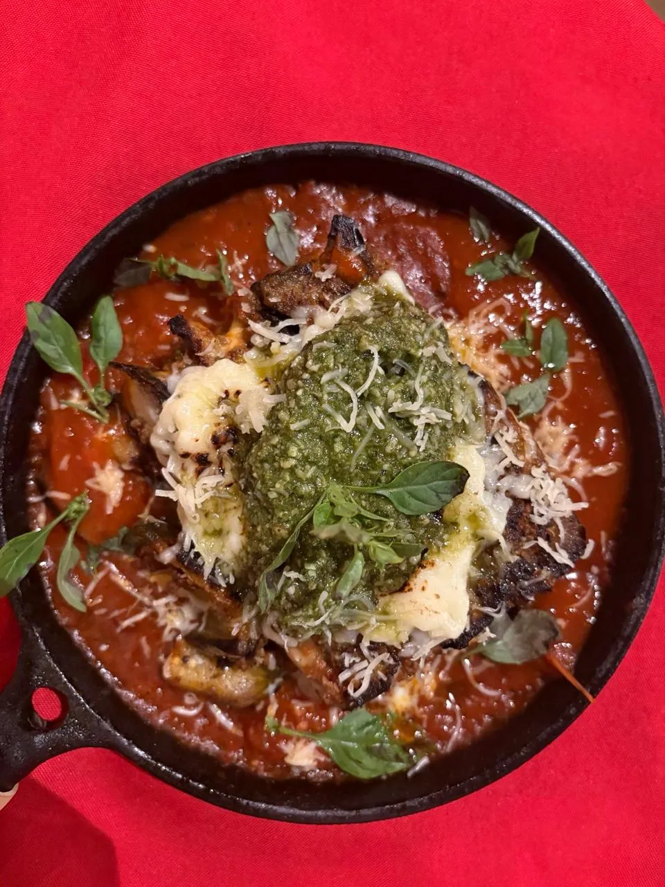 Lasanha de berinjela à bolonhesa da Casa Piatto