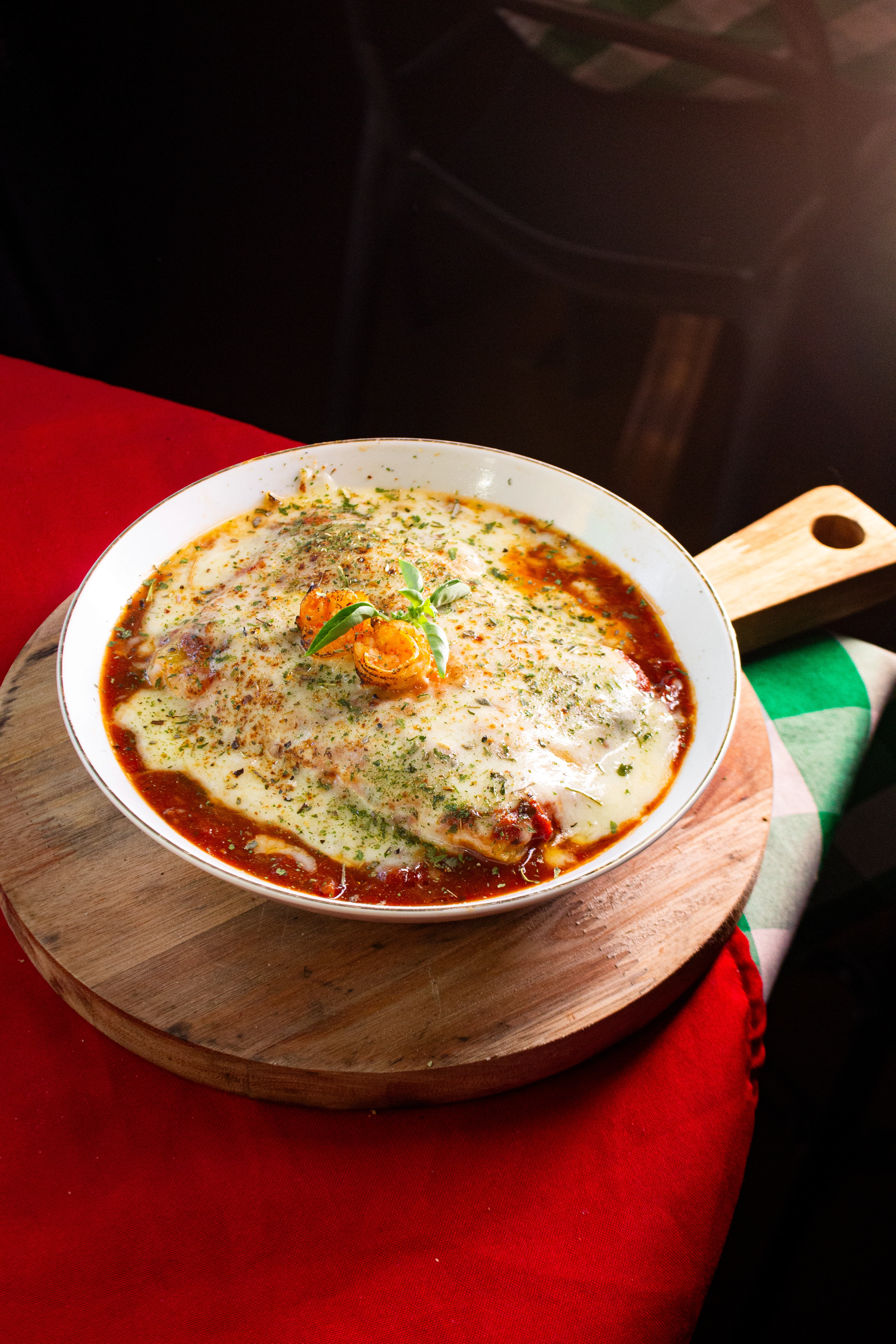 Lasanha à bolonhesa gratinada da Casa Piatto